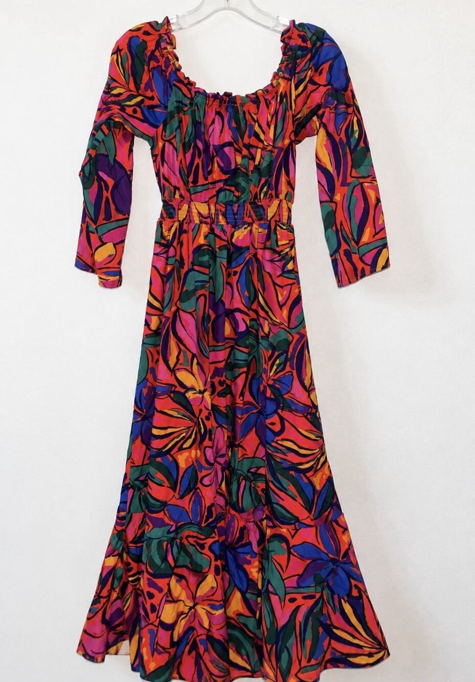 Sugarlips Rainbow Tropics off-the-shoulder dress XS